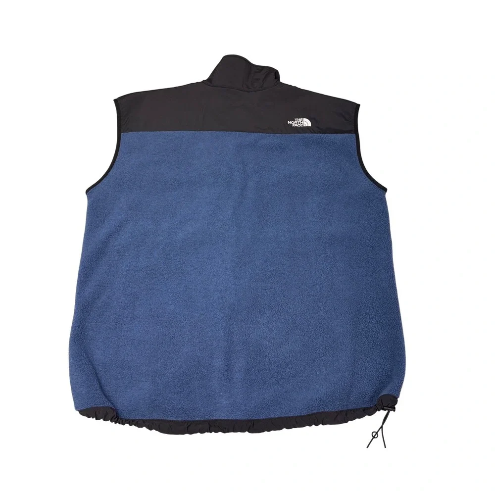 The North Face Mens Fleece‎ Vest Black Blue Full Zip Pockets Size XL TG